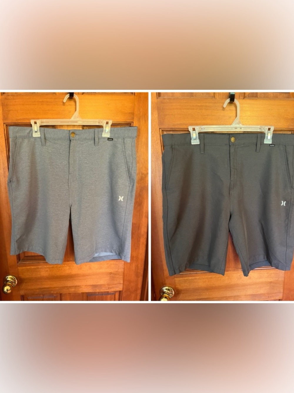 Lot of 2 Hurley Men's 36 Burmuda Shorts Gray and Blue